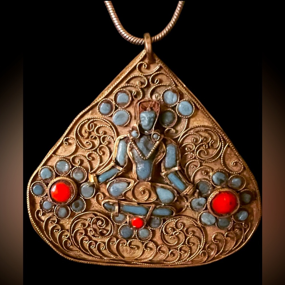 Antique Tibetan Pendant on 18” Chain